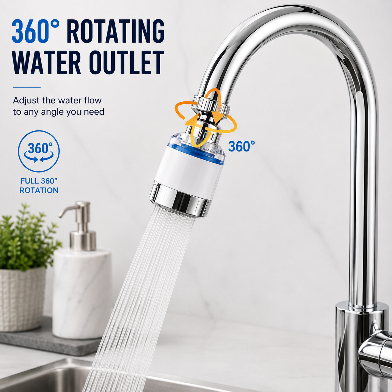 Water Purifying Faucet with Replaceable Filter